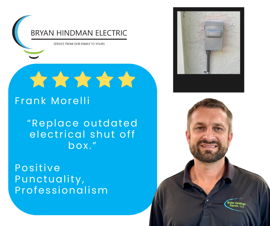 Copy of I was very happy with the work that Bryan Hindman Electric did on my Sun City house. Jake and his assistant Jonathan replaced my electrical panel and the main service connection to the ho (4)