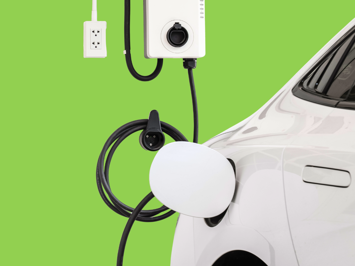 EV Charger plugged into EV